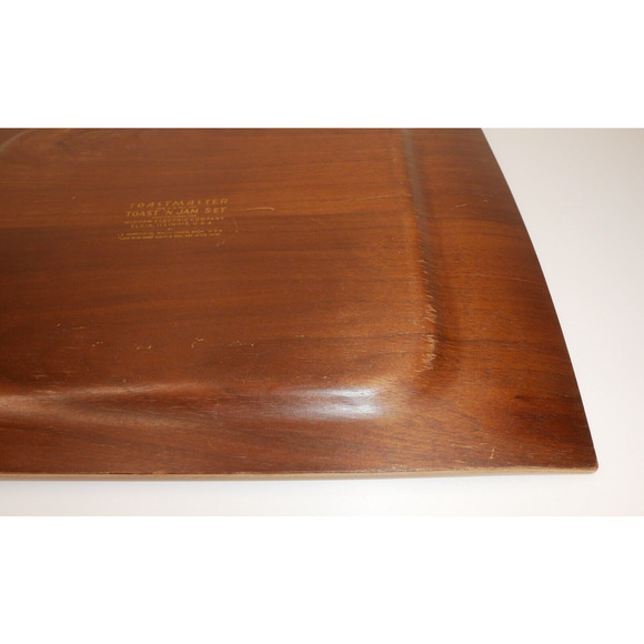 Vintage MCM Toastmaster Molded Wood Serving Tray "Toast N Jam" McGraw Electric - Picture 12 of 15
